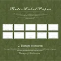 Retro Etikettenpapier Set Distant Monsoon Serie 360 Blatt für Scrapbooking Deko - Monsun in der Ferne