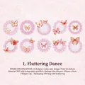 Set aus 10 PET-Schmetterlingsaufklebern mit Gold-Laser-Effekt für DIY-Scrapbooking - Leichtes Tanzen