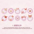 Set of 10 PET laser gold butterfly stickers with lace frames for DIY scrapbooking - Dancing Lightly