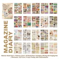 Retro Magazin Washi Sticker Set, 20 Blatt Vintage DIY Scrapbooking Bastelmaterialien - Magazin-Tagebuch