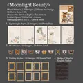 Vintage Σετ Scrapbooking με Πλαίσιο Πεταλούδας Moonlight Beauty Edition 50 Φύλλα - Ομορφιά του Φεγγαρόφωτος