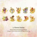 Blumenfee PET Sticker Set mit Goldfolie und 20 Teilen für DIY Scrapbooking Dekoration - Blumenelf