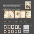 Vintage Butterfly Lady σετ scrapbooking με 50 φύλλα ρετρό χαρτί DIY και αυτοκόλλητα PET - Κυρία Πεταλούδα