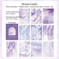 Dreamy Castle themed decorative paper with fluid marble texture patterns in grid layout - Dream Castle