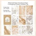 Textures marbrées sur papier kraft et calque pour décoration de journaux créatifs - Image Miroir De Fleur De Rêve
