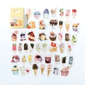 Lot d'autocollants aquarelle desserts d'été avec motifs glaces et gâteaux dessinés - Autocollants de Desserts d'Été (Été Coloré)