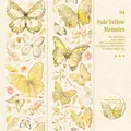Cinta PET de mariposa dorada para decoración de diarios y scrapbooking 60mm x 2m - Recuerdo Amarillo Pálido