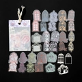 Vintage kant scrapbook papier set met 33 gekleurde holle ontwerpen voor DIY journals - Glas in Lood