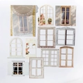 Leaves in the Window vintage architectural hollow-out collage stickers set of 10 - Tea White Light Shadow