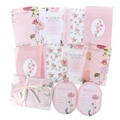 Σετ χαρτιού scrapbooking με ροζ λουλούδια, διακοσμητικές κάρτες και κορδέλα για DIY - Πρόσκληση Καρδιοχτυπιού