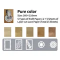 Vintage Kraftpapier und Laserspitze Set für Scrapbooking Dekoration mit feinen Details - Einfarbig