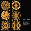 PET masking tape with gold foil magic circle designs for scrapbooking and DIY crafts - Love and Magic