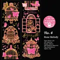 Rose Ballad PET decorative tape with gold foil butterfly and floral patterns - Rose Love Song