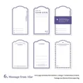 Vintage Ästhetik Sammelalbum Papieranhänger Set in Lila und Blau für DIY Journaling - Nachrichten aus der Ferne