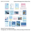 Lot de 40 autocollants déco Moon Walk style coréen avec motifs esthétiques de mobile UI - Promenade au Clair de Lune