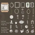 30pcs vintage punk hollow paper decorations in antique silver for scrapbooking DIY - Memorial Key