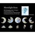 Moonlight Rose PET-stickers met laser goudfolie, set van 20 stuks voor decor - Maanlicht Roos