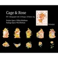 Miss the Rose PET laser gold stickers featuring rose and birdcage designs 20pcs - Cage and Rose