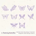Carta per scrapbooking a farfalla in pizzo viola con intricati ritagli a vuoto - Farfalle in Volo