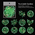 Emerald Garden laser-cut scrapbooking paper stickers set with 10 watercolor designs - Emerald Garden