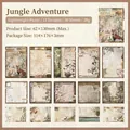 Jungle adventure vintage scrapbooking paper set with 15 nature-inspired designs 30 sheets - Jungle Adventure