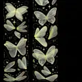 Luminous green PET butterfly tape with laser gold accents for scrapbooking decoration - Abstract Pattern