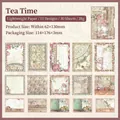 Anne's Diary vintage aesthetic paper set with 15 floral designs for scrapbooking - Afternoon Tea Time