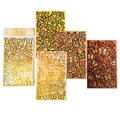 Golden butterfly crystal-gilded sticker set for scrapbook decoration, warm sunset tones - Butterfly Through Sunset