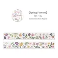 Spring Garden PET tape with vintage watercolor floral patterns for scrapbooking - Spring Flower House