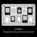 Retro scrapbook decorative paper kit with 20 vintage black and white film frame stickers - Daily Use