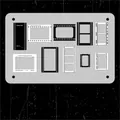 Vintage filmstijl plakboekpapierset met 10 zwart-wit frames, totaal 20 stuks pakket - Film