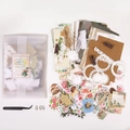 251pcs vintage scrapbooking kit featuring floral stickers and retro paper supplies - Mountain Wild Notes