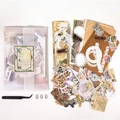 Retro vintage flower and bird stationery set with 25 pieces of stickers and tweezers - Flower Bird Dreams