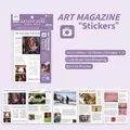 Vintage movie theme sticker set Artist Zine series 10 sheets purple variant - Light and Shadow Prologue