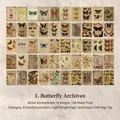 Adesivi farfalla vintage, 100 pezzi per journaling, set decorazione scrapbooking retrò - Archivio farfalle