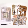 Retro DIY scrapbook kit with 251 pieces of vintage plant stickers and kraft paper - Old Times Daily