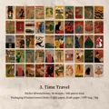 Carta scrapbooking poster d'arte vintage retrò 100 pezzi serie Viaggio nel Tempo - Viaggio nel tempo