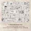 Set di 100 fogli di carta decorativa vintage stile giornale per scrapbooking - Era monocromatica