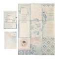Romantic Garden vintage decorative paper set with 30 sheets of Victorian floral designs - Romantic Garden