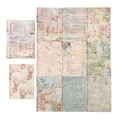Vintage Leisure Time paper set with floral collage and sewing thread accents for scrapbooking - Leisure Time