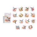 Set di adesivi acquerello con colibrì e fiori per decorazioni per scrapbooking - Nebbia di Montagna Natura