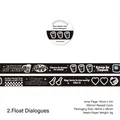 Serendipity series minimalist black and white washi tape with 15mm width for DIY scrapbooking - Vanity Dialogue