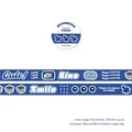 Cosmic Visitor blue washi tape with cute poodle and star patterns for DIY journaling - Universe Visitor