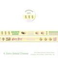 Twilight pattern washi tape in creamy yellow cheese design for scrapbooking and DIY crafts - Soft Baked Cheese