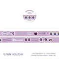 Serendipity purple washi tape with food and drink illustrations for DIY scrapbooking - Fun Holiday
