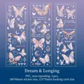 3er-Set Schmetterlingsaufkleber mit Goldprägung für Scrapbooking in Lila und Blau - Lang anhaltender Traum (5095510317415)