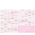 Autocollants PET rose thème monologue avec 50 citations vintage en anglais - Monologue Anglais