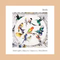 Iridescent bird PET stickers with shell gloss effect for journaling and scrapbooking - Bird