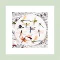 Adesivi libellula in PET olografico con finitura lucida per scrapbooking - Libellula