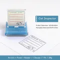 Sello de lista de tareas de gato con mango de acrílico para agendas y diarios - Gato Inspector